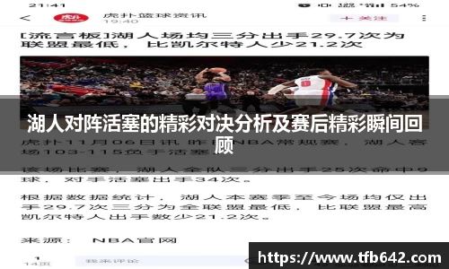 湖人对阵活塞的精彩对决分析及赛后精彩瞬间回顾
